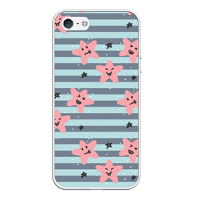 Чехол для iPhone 5/5S матовый с принтом Smiling Stars в городе Новоалтайск, Силикон | Область печати: задняя сторона чехла, без боковых панелей | smile | star | абстракция | звезда | звездочка | звезды | позитив | радость | смайл | улыбка
