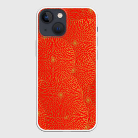 Чехол для iPhone 13 mini с принтом ЗОЛОТЫЕ ХРИЗАНТЕМЫ | ПАТТЕРН в городе Новоалтайск,  |  | japan | pattern | золото | орнамент | паттерн | растение | традиционный | хризантема | цветок | цветы | япония | японский орнамент | японский паттерн