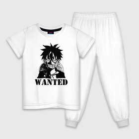 Детская пижама хлопок с принтом Луффи в розыске One Piece в городе Новоалтайск, 100% хлопок |  брюки и футболка прямого кроя, без карманов, на брюках мягкая резинка на поясе и по низу штанин
 | Тематика изображения на принте: anime | manga | monkey d. luffy | one piece | аниме | большой куш | ван пис | вон пис | капитан | король пиратов | луси | луфи | луффи | луффи но уми | луффи таро | манга | манки д. луффи | мугивара | пират | пятый император