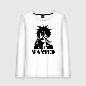 Женский лонгслив хлопок с принтом Луффи в розыске One Piece в городе Новоалтайск, 100% хлопок |  | anime | manga | monkey d. luffy | one piece | аниме | большой куш | ван пис | вон пис | капитан | король пиратов | луси | луфи | луффи | луффи но уми | луффи таро | манга | манки д. луффи | мугивара | пират | пятый император