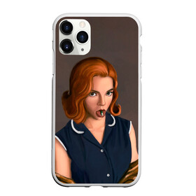 Чехол для iPhone 11 Pro Max матовый Элизабет: в городе Новоалтайск, Силикон | | chess | serial | the queens gambit | аня тейлор джой | сериал | сериалы | ход королевы | шахматы | элизабет хармон