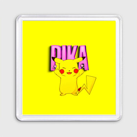 Магнит 55*55 с принтом ПИКАЧУ | PIKACHU в городе Новоалтайск, Пластик | Размер: 65*65 мм; Размер печати: 55*55 мм | Тематика изображения на принте: pika | pikachu | аниме | игры | пика | пикачу | покемон | покемоны