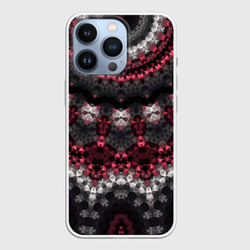 Чехол для iPhone 13 Pro с принтом Красно черный мозаичный узор в городе Новоалтайск,  |  | Тематика изображения на принте: абстрактный | восточный орнамент | калейдоскоп | красный и черный | креативный | модный | мозаика | орнамент | популярный | современный
