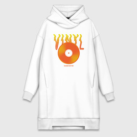 Платье-худи хлопок с принтом Vinyl sounds better в городе Новоалтайск,  |  | dj | english | vinyl | vinyl sounds better | векторная иллюстрация | вечеринка | винил | винил звучит лучше | диджей | иностранный | музыка | музыкальный | огненный | огонь | оранжевый цвет | по английски