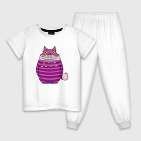Детская пижама хлопок с принтом Totoro Cat в городе Новоалтайск, 100% хлопок |  брюки и футболка прямого кроя, без карманов, на брюках мягкая резинка на поясе и по низу штанин
 | cat | ghibli | japan | nature | neigbor | neighbour | totoro | анимация | аниме | гибли | друг | животные | кот | кошка | лес | милый | мир | миядзаки | мой сосед тоторо | мульт | мультфильм | природа | сосед | тоторо | хаяо