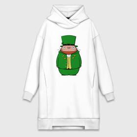 Платье-худи хлопок с принтом Irish Totoro в городе Новоалтайск,  |  | ghibli | ireland | japan | nature | neigbor | neighbour | totoro | анимация | аниме | гибли | друг | животные | ирландия | лес | милый | мир | миядзаки | мой сосед тоторо | мульт | мультфильм | природа | сосед | тоторо | хаяо