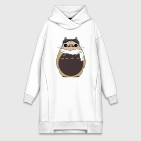 Платье-худи хлопок с принтом Totoro Rosso в городе Новоалтайск,  |  | ghibli | japan | nature | neigbor | neighbour | totoro | анимация | аниме | гибли | друг | животные | лес | милый | мир | миядзаки | мой сосед тоторо | мульт | мультфильм | природа | сосед | тоторо | хаяо | хранитель | япония