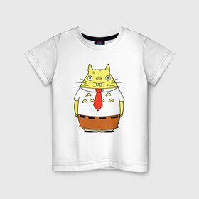 Детская футболка хлопок с принтом Totoro Bob в городе Новоалтайск, 100% хлопок | круглый вырез горловины, полуприлегающий силуэт, длина до линии бедер | Тематика изображения на принте: ghibli | japan | nature | neigbor | neighbour | totoro | анимация | аниме | гибли | губка боб | друг | животные | лес | милый | мир | миядзаки | мой сосед тоторо | мульт | мультфильм | природа | сосед | тоторо | хаяо | хранитель