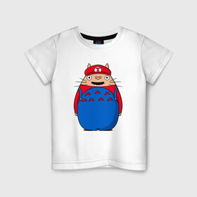 Детская футболка хлопок с принтом Totoro Mario в городе Новоалтайск, 100% хлопок | круглый вырез горловины, полуприлегающий силуэт, длина до линии бедер | Тематика изображения на принте: ghibli | japan | mario | nature | neigbor | neighbour | totoro | анимация | аниме | гибли | друг | животные | лес | марио | милый | мир | миядзаки | мой сосед тоторо | мульт | мультфильм | природа | сосед | тоторо | хаяо | хранитель