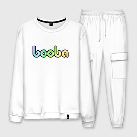 Мужской костюм хлопок с принтом BOOBA LOGO | БУБА ЛОГО (Z) в городе Новоалтайск, 100% хлопок | на свитшоте круглая горловина, мягкая резинка по низу. Брюки заужены к низу, на них два вида карманов: два “обычных” по бокам и два объемных, с клапанами, расположенные ниже линии бедра. Брюки с мягкой трикотажной резинкой на поясе и по низу штанин. В поясе для дополнительного комфорта — широкие завязки | baby | booba | buba | gnom | logo | буба | гном | гномик | детям | для ребенка | лого | логотип | мультик | ребенку