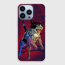 Чехол для iPhone 13 Pro с принтом CYBERCAT | КИБЕРКОТ (Z) в городе Новоалтайск,  |  | 2077 | cat | cats | cyber cat | meow | кибер кот | киберкот | кот | котик | котики | коты | кошка | кошки | красивая кошка | мяу