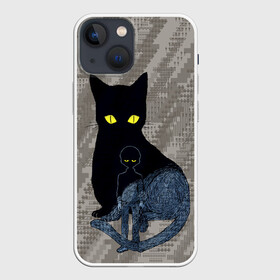 Чехол для iPhone 13 mini с принтом Cat psycho 100 | Моб Психо 100 (Z) в городе Новоалтайск,  |  | Тематика изображения на принте: cat psyho | mob psycho | mob psycho 100 | веб манга | кэт психо | моб психо 100 | мобу сайко хяку | психо 100