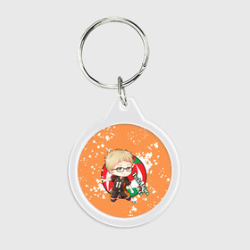 Брелок круглый с принтом Tsukishima Kei | Haikyu | Волейбол (Z) в городе Новоалтайск, пластик и полированная сталь | круглая форма, металлическое крепление в виде кольца | Тематика изображения на принте: haikuu | haikyu | haikyuu | tsukishima | tsukishima kei | волейбол | спортивная манга | хайку | хайкю