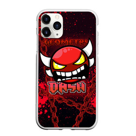 Чехол для iPhone 11 Pro матовый с принтом Geometry Dash (Red) в городе Новоалтайск, Силикон |  | Тематика изображения на принте: dash | geometry | geometry dash | геометри десш | квадрат | мобильная игра | шеометри даш