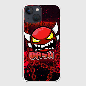 Чехол для iPhone 13 mini с принтом Geometry Dash (Red) в городе Новоалтайск,  |  | dash | geometry | geometry dash | геометри десш | квадрат | мобильная игра | шеометри даш
