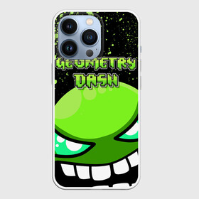 Чехол для iPhone 13 Pro с принтом Geometry Dash (Green) в городе Новоалтайск,  |  | dash | geometry | geometry dash | геометри десш | квадрат | мобильная игра | шеометри даш