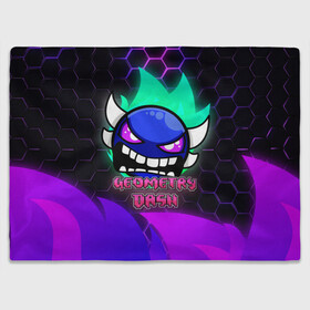 Плед 3D с принтом Geometry Dash (Neon) в городе Новоалтайск, 100% полиэстер | закругленные углы, все края обработаны. Ткань не мнется и не растягивается | dash | geometry | geometry dash | геометри десш | квадрат | мобильная игра | шеометри даш