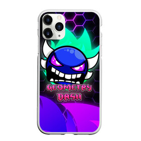 Чехол для iPhone 11 Pro матовый с принтом Geometry Dash (Neon) в городе Новоалтайск, Силикон |  | Тематика изображения на принте: dash | geometry | geometry dash | геометри десш | квадрат | мобильная игра | шеометри даш