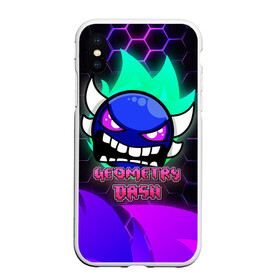 Чехол для iPhone XS Max матовый с принтом Geometry Dash (Neon) в городе Новоалтайск, Силикон | Область печати: задняя сторона чехла, без боковых панелей | Тематика изображения на принте: dash | geometry | geometry dash | геометри десш | квадрат | мобильная игра | шеометри даш