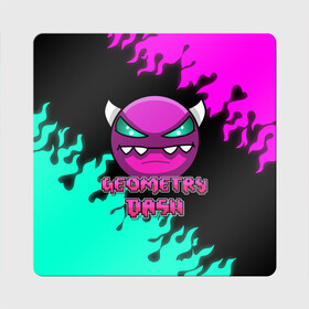 Магнит виниловый Квадрат с принтом Geometry Dash в городе Новоалтайск, полимерный материал с магнитным слоем | размер 9*9 см, закругленные углы | Тематика изображения на принте: dash | geometry | geometry dash | геометри десш | квадрат | мобильная игра | шеометри даш