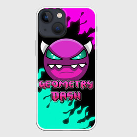 Чехол для iPhone 13 mini с принтом Geometry Dash в городе Новоалтайск,  |  | dash | geometry | geometry dash | геометри десш | квадрат | мобильная игра | шеометри даш