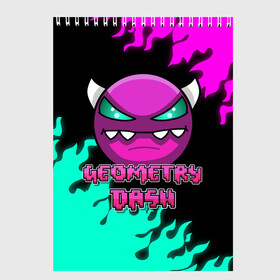 Скетчбук с принтом Geometry Dash в городе Новоалтайск, 100% бумага
 | 48 листов, плотность листов — 100 г/м2, плотность картонной обложки — 250 г/м2. Листы скреплены сверху удобной пружинной спиралью | dash | geometry | geometry dash | геометри десш | квадрат | мобильная игра | шеометри даш