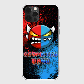Чехол для iPhone 12 Pro Max с принтом Geometry Dash (Red | Blue) в городе Новоалтайск, Силикон |  | Тематика изображения на принте: dash | geometry | geometry dash | геометри десш | квадрат | мобильная игра | шеометри даш