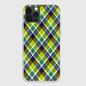 Чехол для iPhone 12 Pro Max с принтом Крупный клетчатый косой узор в городе Новоалтайск, Силикон |  | Тематика изображения на принте: зеленый | зеленый и синий | клетка | клетчатый узор | косая клетка | модный | молодежный | плед | современный