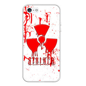 Чехол для iPhone 5/5S матовый с принтом S.T.A.L.K.E.R. БРЫЗГИ КРОВИ в городе Новоалтайск, Силикон | Область печати: задняя сторона чехла, без боковых панелей | game | stalker | stalker 2 | брызги крови | зона | игра | кровь | радиация | сталкер | сталкер 2 | чернобыль