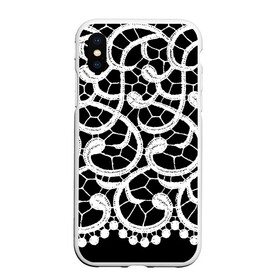 Чехол для iPhone XS Max матовый с принтом Черно-белое кружево в городе Новоалтайск, Силикон | Область печати: задняя сторона чехла, без боковых панелей | ажурный | кружевной | кружево | крупное кружево | монохром | рисунок | тренды | чб | черно белый