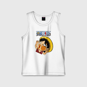 Детская майка хлопок с принтом Луффи One Piece. Большой куш в городе Новоалтайск,  |  | Тематика изображения на принте: anime | manga | monkey d. luffy | one piece | аниме | большой куш | ван пис | вон пис | капитан | король пиратов | луси | луфи | луффи | луффи но уми | луффи таро | манга | манки д. луффи | мугивара | пират | пятый император