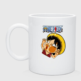 Кружка керамическая с принтом Луффи One Piece. Большой куш в городе Новоалтайск, керамика | объем — 330 мл, диаметр — 80 мм. Принт наносится на бока кружки, можно сделать два разных изображения | anime | manga | monkey d. luffy | one piece | аниме | большой куш | ван пис | вон пис | капитан | король пиратов | луси | луфи | луффи | луффи но уми | луффи таро | манга | манки д. луффи | мугивара | пират | пятый император