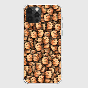 Чехол для iPhone 12 Pro Max с принтом Фиг вам в городе Новоалтайск, Силикон |  | Тематика изображения на принте: денег нет | держитесь | дуля | жест | кукиш | оберег | паттерн | рука | фига | фигушки