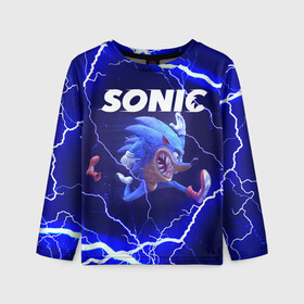 Детский лонгслив 3D с принтом SONIC | СОНИК (Z) в городе Новоалтайск, 100% полиэстер | длинные рукава, круглый вырез горловины, полуприлегающий силуэт
 | blaze the cat | hedgehog | sega | silver | sonic | speed sonic | быстрый ёж | ёж соник | метал соник | сега | сильвер | синий ёж | соник
