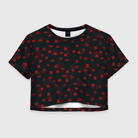 Женская футболка Crop-top 3D с принтом ПАТТЕРН | ШЕСТЕРЕНКИ (Z) в городе Новоалтайск, 100% полиэстер | круглая горловина, длина футболки до линии талии, рукава с отворотами | gears | gears 5 | gears of war | gears of war 5 | имульсия | механизмы войны | патерн | паттерн | шестерёнка | шестерёнки | шестерня