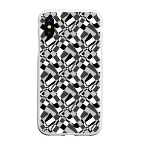 Чехол для iPhone XS Max матовый с принтом Черно-белый абстрактный узор в городе Новоалтайск, Силикон | Область печати: задняя сторона чехла, без боковых панелей | Тематика изображения на принте: абстрактный | геометрический | модный | молодежный | монохромный | простой | черный и белый
