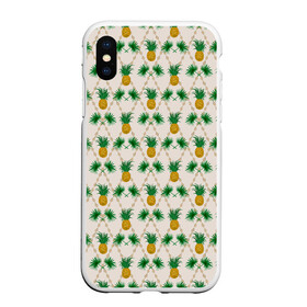 Чехол для iPhone XS Max матовый с принтом Узор ретро Ананасы  в городе Новоалтайск, Силикон | Область печати: задняя сторона чехла, без боковых панелей | абстрактный | ананасы | винтажный | детский | кухня | модный | ретро | тропические фрукты | тропический | экзотический