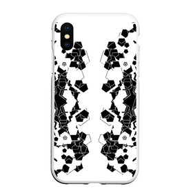 Чехол для iPhone XS Max матовый с принтом пятиугольники абстракция в городе Новоалтайск, Силикон | Область печати: задняя сторона чехла, без боковых панелей | абстракция | геометрия | пятиугольники | симметрия | чёрно белое