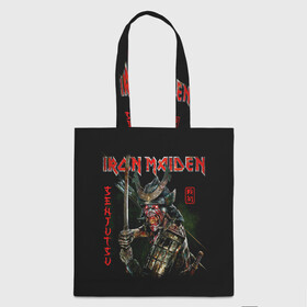 Шоппер 3D с принтом Iron Maiden, Senjutsu в городе Новоалтайск, 100% полиэстер | Плотность: 200 г/м2; Размер: 34×35 см; Высота лямок: 30 см | iron maiden | senjutsu | айрон мейден | группы | музыка | рок | самурпй | хеви метал | череп