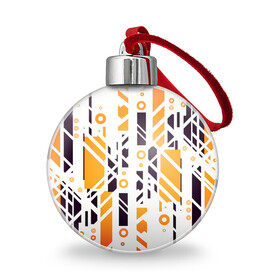 Ёлочный шар с принтом абстракция маршрут в городе Новоалтайск, Пластик | Диаметр: 77 мм | абстракция | движение | карта | круги | линии | маршрут | оранжевый | прямоугольники | черный