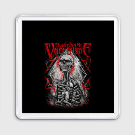 Магнит 55*55 с принтом Bullet For My Valentine в городе Новоалтайск, Пластик | Размер: 65*65 мм; Размер печати: 55*55 мм | Тематика изображения на принте: bfmv | bullet for my valentine | metal | rock | группы | метал | музыка | рок | трэш