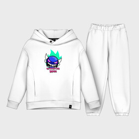 Детский костюм хлопок Oversize с принтом Geometry Dash (СИНИЙ) в городе Новоалтайск,  |  | Тематика изображения на принте: dash | geometry | geometry dash | геометри десш | квадрат | мобильная игра | шеометри даш