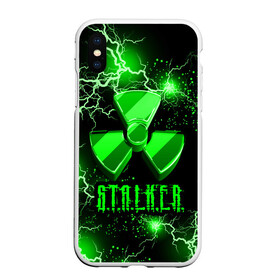 Чехол для iPhone XS Max матовый с принтом S.T.A.L.K.E.R.  NEON МОЛНИЯ в городе Новоалтайск, Силикон | Область печати: задняя сторона чехла, без боковых панелей | game | stalker | stalker 2 | зона | игра | неон | радиация | сталкер | сталкер 2 | чернобыль