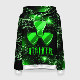 Женская толстовка 3D с принтом S.T.A.L.K.E.R.  NEON МОЛНИЯ в городе Новоалтайск, 100% полиэстер  | двухслойный капюшон со шнурком для регулировки, мягкие манжеты на рукавах и по низу толстовки, спереди карман-кенгуру с мягким внутренним слоем. | game | stalker | stalker 2 | зона | игра | неон | радиация | сталкер | сталкер 2 | чернобыль