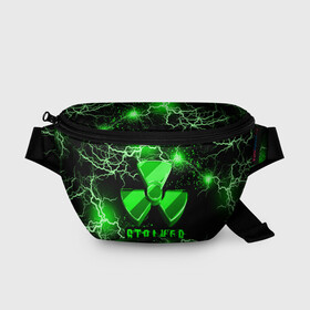Поясная сумка 3D с принтом S.T.A.L.K.E.R.  NEON МОЛНИЯ в городе Новоалтайск, 100% полиэстер | плотная ткань, ремень с регулируемой длиной, внутри несколько карманов для мелочей, основное отделение и карман с обратной стороны сумки застегиваются на молнию | game | stalker | stalker 2 | зона | игра | неон | радиация | сталкер | сталкер 2 | чернобыль