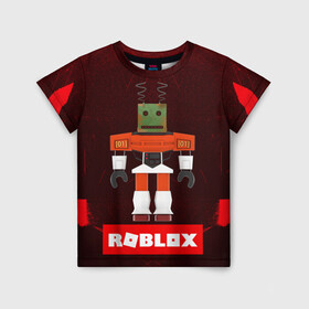 Детская футболка 3D с принтом ROBLOX | РОБЛОКС (Z) в городе Новоалтайск, 100% гипоаллергенный полиэфир | прямой крой, круглый вырез горловины, длина до линии бедер, чуть спущенное плечо, ткань немного тянется | game | gamer | roblox | simulator | игра | конструктор | роблок | роблокс | симулятор | строительство | фигура