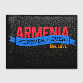 Обложка для студенческого билета с принтом Armenia one love в городе Новоалтайск, натуральная кожа | Размер: 11*8 см; Печать на всей внешней стороне | armenia | logo | армения | армян | армяни | герб | лев и орел | лого | символ | флаг | флаг и герб армении