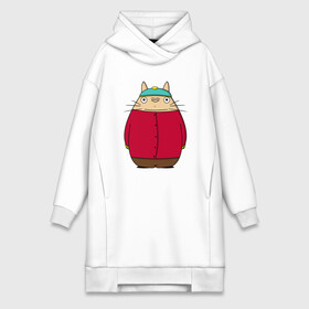 Платье-худи хлопок с принтом Totoro Cartman в городе Новоалтайск,  |  | ghibli | japan | nature | neigbor | neighbour | totoro | анимация | аниме | гибли | друг | животные | лес | милый | мир | миядзаки | мой сосед тоторо | мульт | мультфильм | природа | сосед | тоторо | хаяо | хранитель | япония