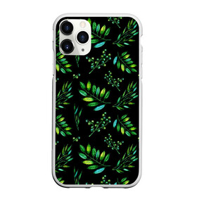 Чехол для iPhone 11 Pro матовый с принтом Живописные листья и ягоды  в городе Новоалтайск, Силикон |  | акварель | акварельные | акварельный | живописные | листочки | листья | природа | растения | растительный | темный | черный | эко | ягодки | ягоды