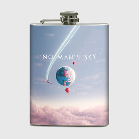Фляга с принтом No mans sky в городе Новоалтайск, металлический корпус | емкость 0,22 л, размер 125 х 94 мм. Виниловая наклейка запечатывается полностью | Тематика изображения на принте: game | games | no mans sky | no men sky | space | выжывалка | игра | игры | космические корабли | космический корабль | космос | ноу менс скай | планеты | путешествие | путешествия